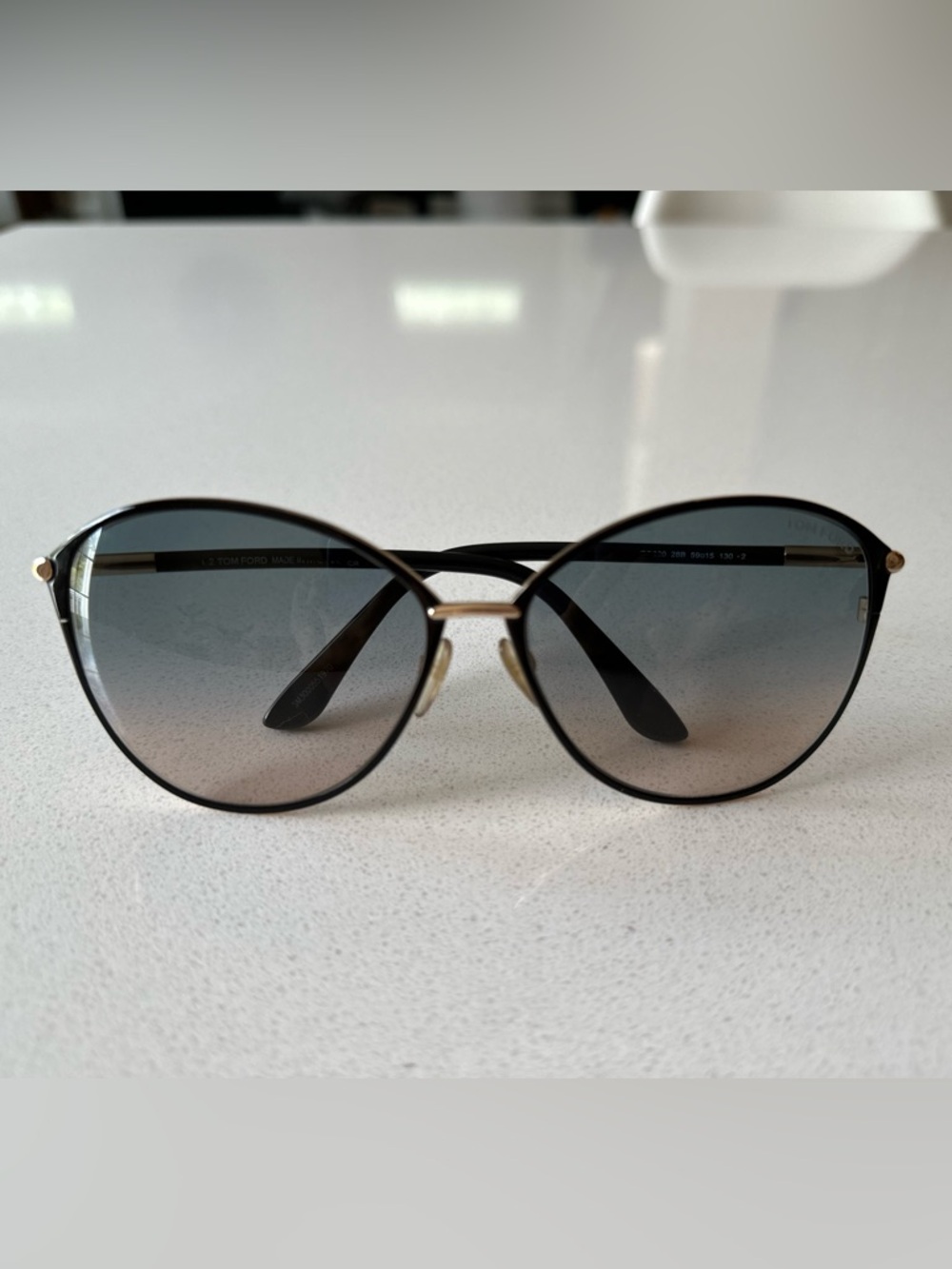 Authentic Tom Ford Penelope Sunglasses with Gray Gradient Lenses